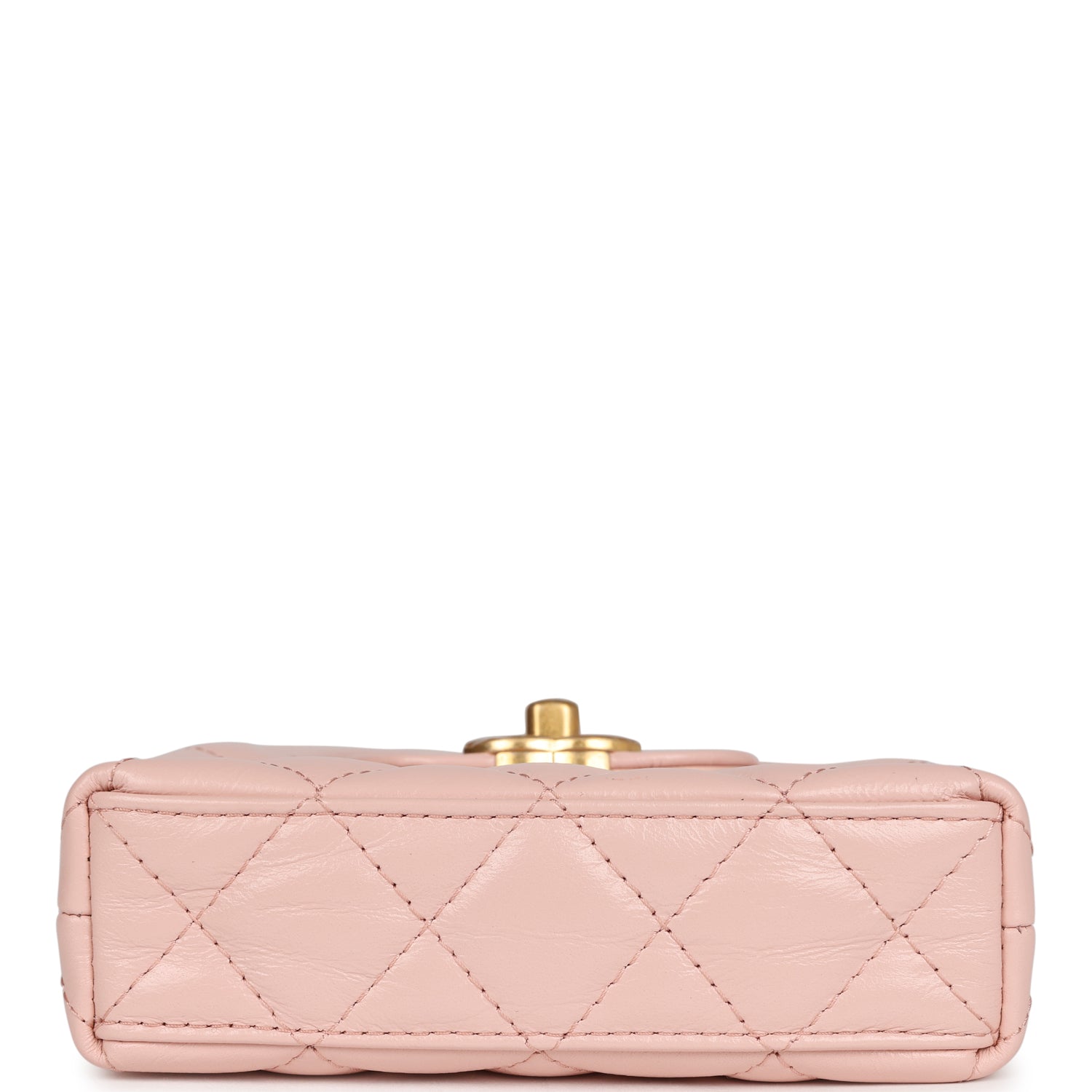 Chanel Nano Kelly Shopper Pink Shiny Aged Calfskin Brushed Gold Hardware