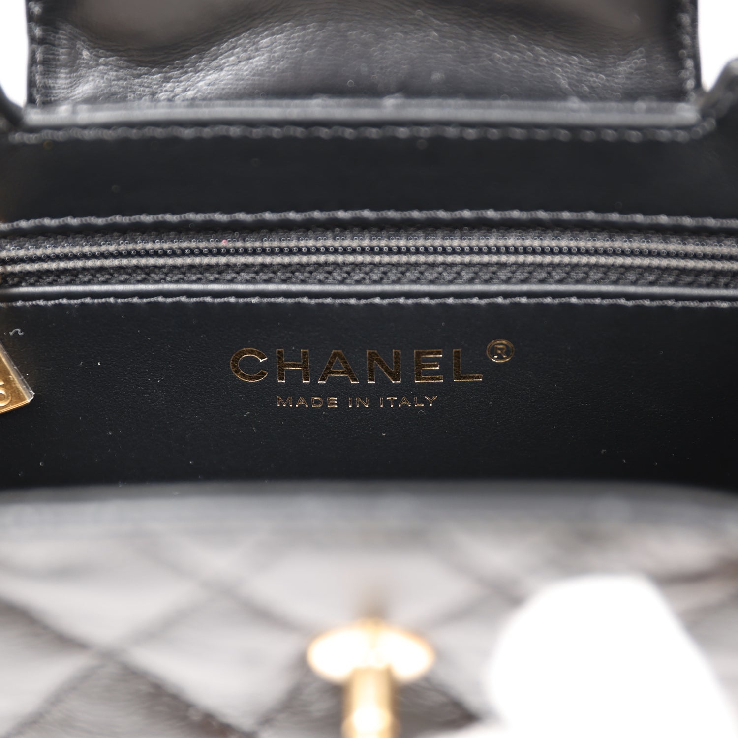 Chanel Small Kelly Shopper Black Shiny Aged Calfskin Brushed Gold Hardware