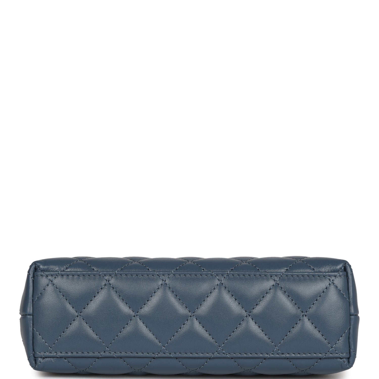 Chanel Small Kelly Shopper Blue Shiny Aged Calfskin Brushed Gold Hardware