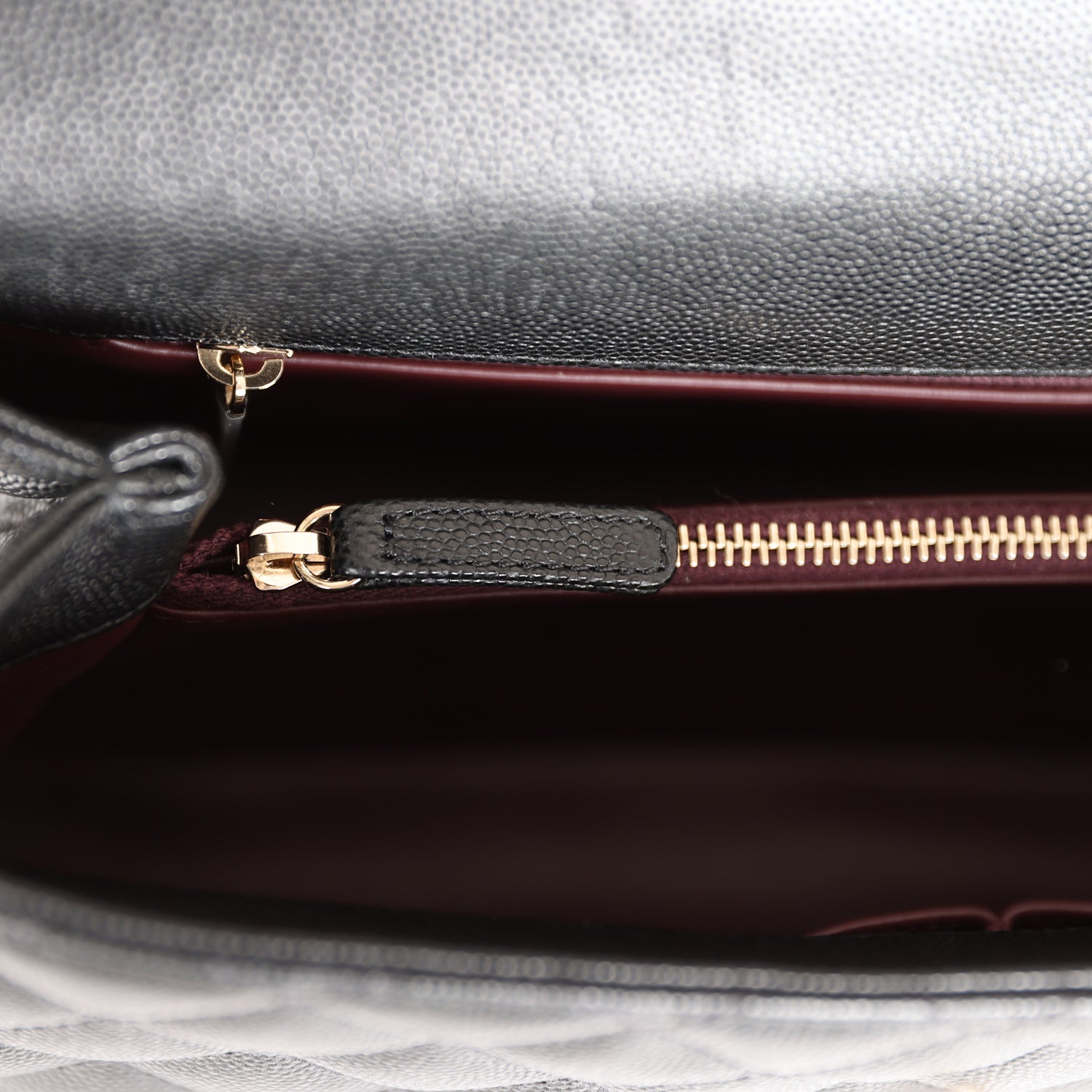 Chanel Small Coco Handle Flap Bag Black Caviar Gold Hardware
