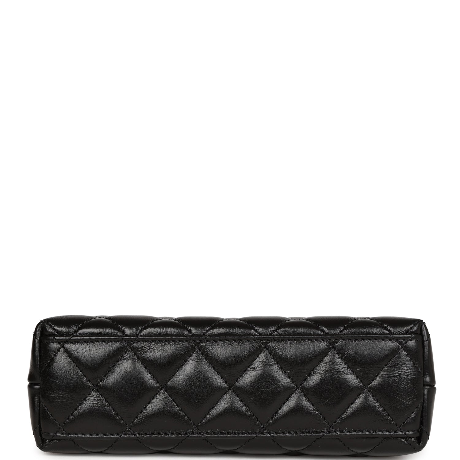 Chanel Small Kelly Shopper Black Shiny Aged Calfskin Brushed Gold Hardware