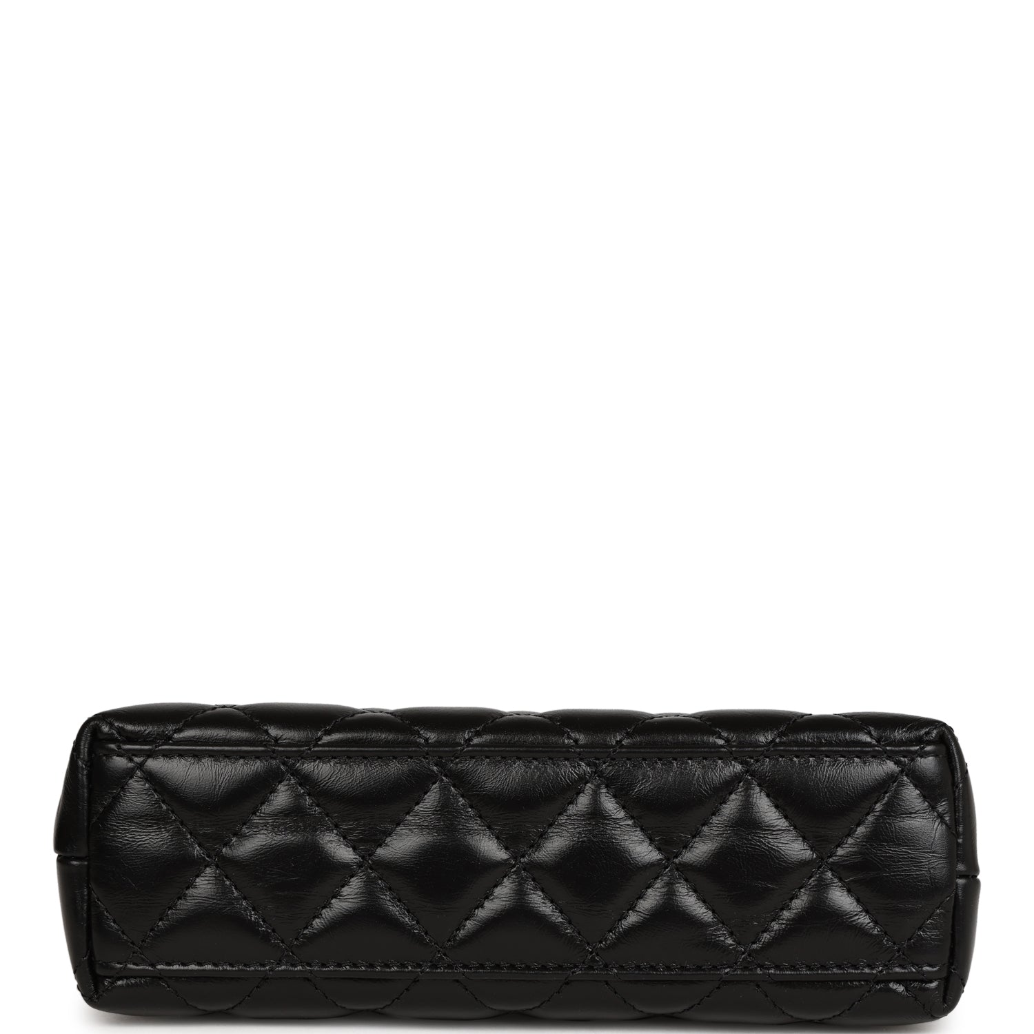 Chanel Small Kelly Shopper Black Shiny Aged Calfskin Brushed Gold Hardware