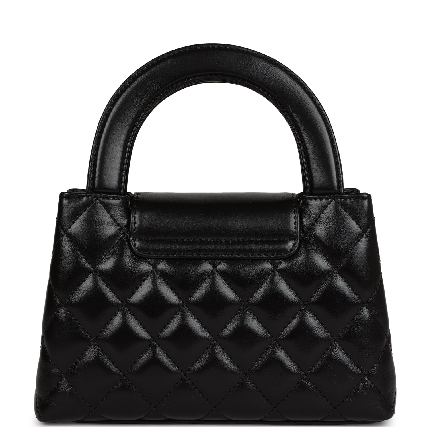 Chanel Small Kelly Shopper Black Shiny Aged Calfskin Brushed Gold Hardware