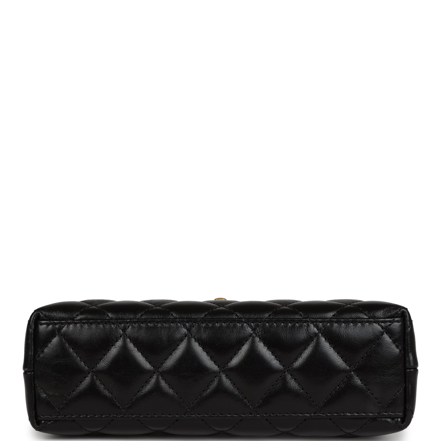 Chanel Small Kelly Shopper Black Shiny Aged Calfskin Brushed Gold Hardware