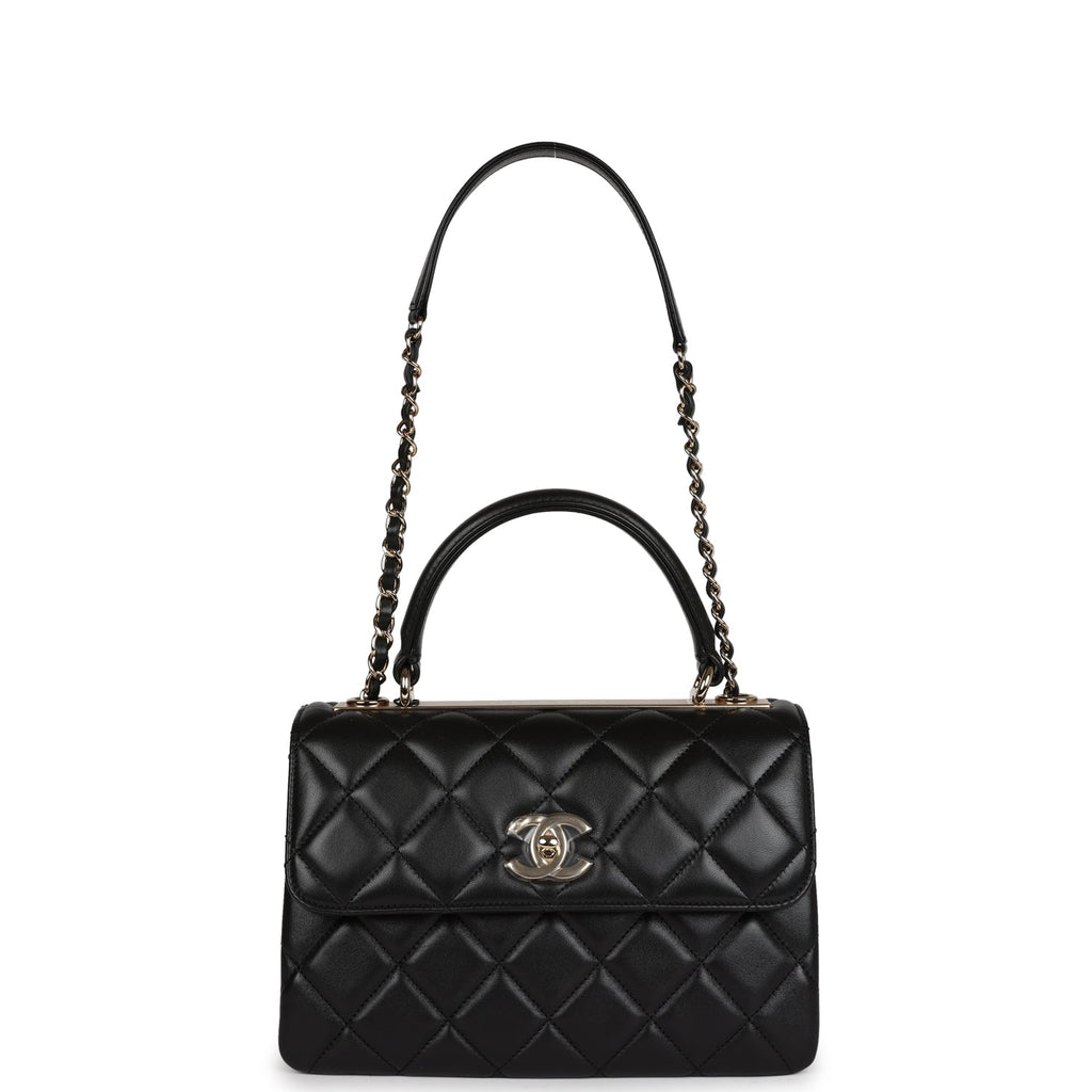 Chanel Small Trendy CC Bag Black Lambskin Gold Hardware