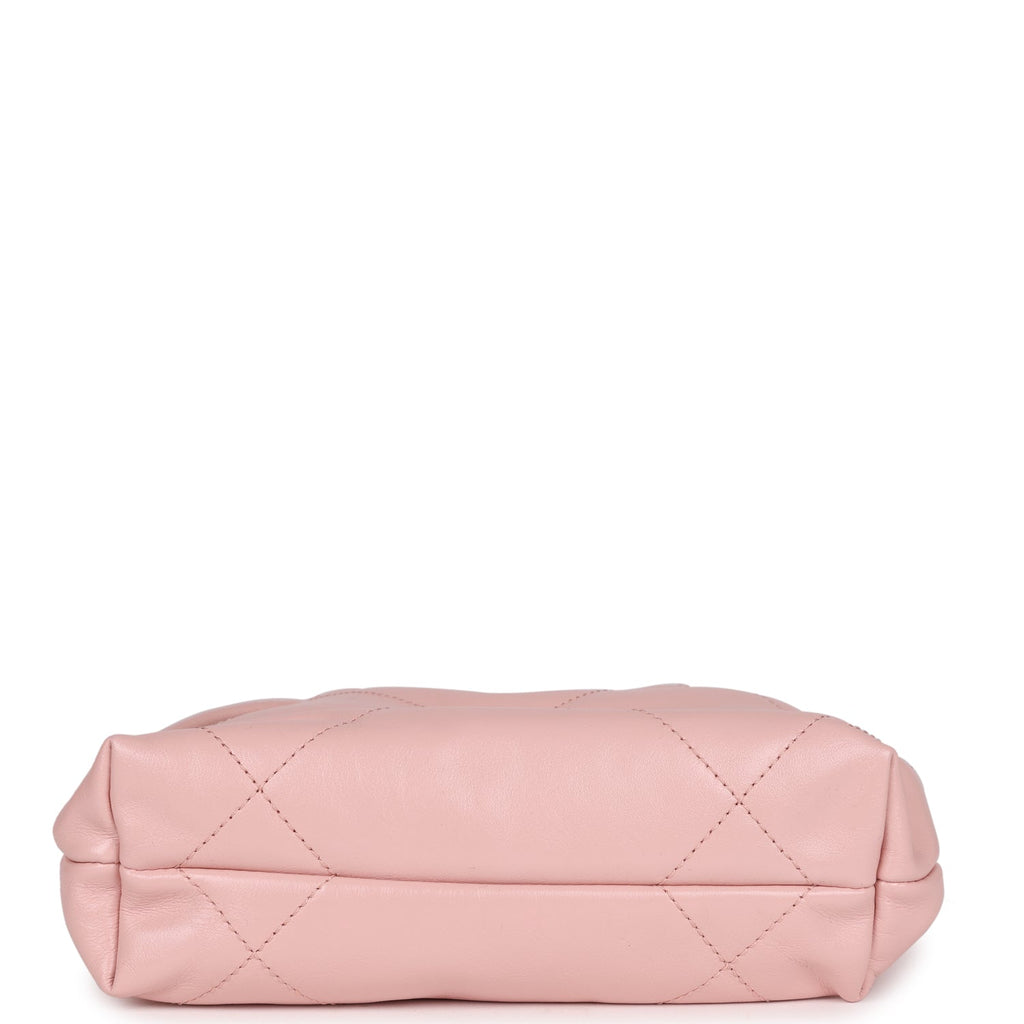 Chanel Mini 22 Bag Pink Calfskin Gold Hardware