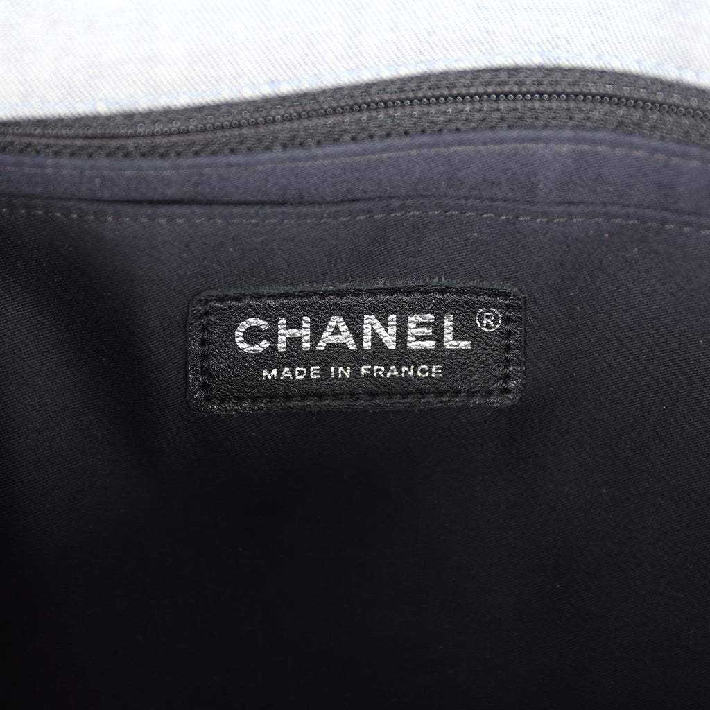 Chanel Jumbo Flap Bag Blue Patchwork Denim Silver Hardware
