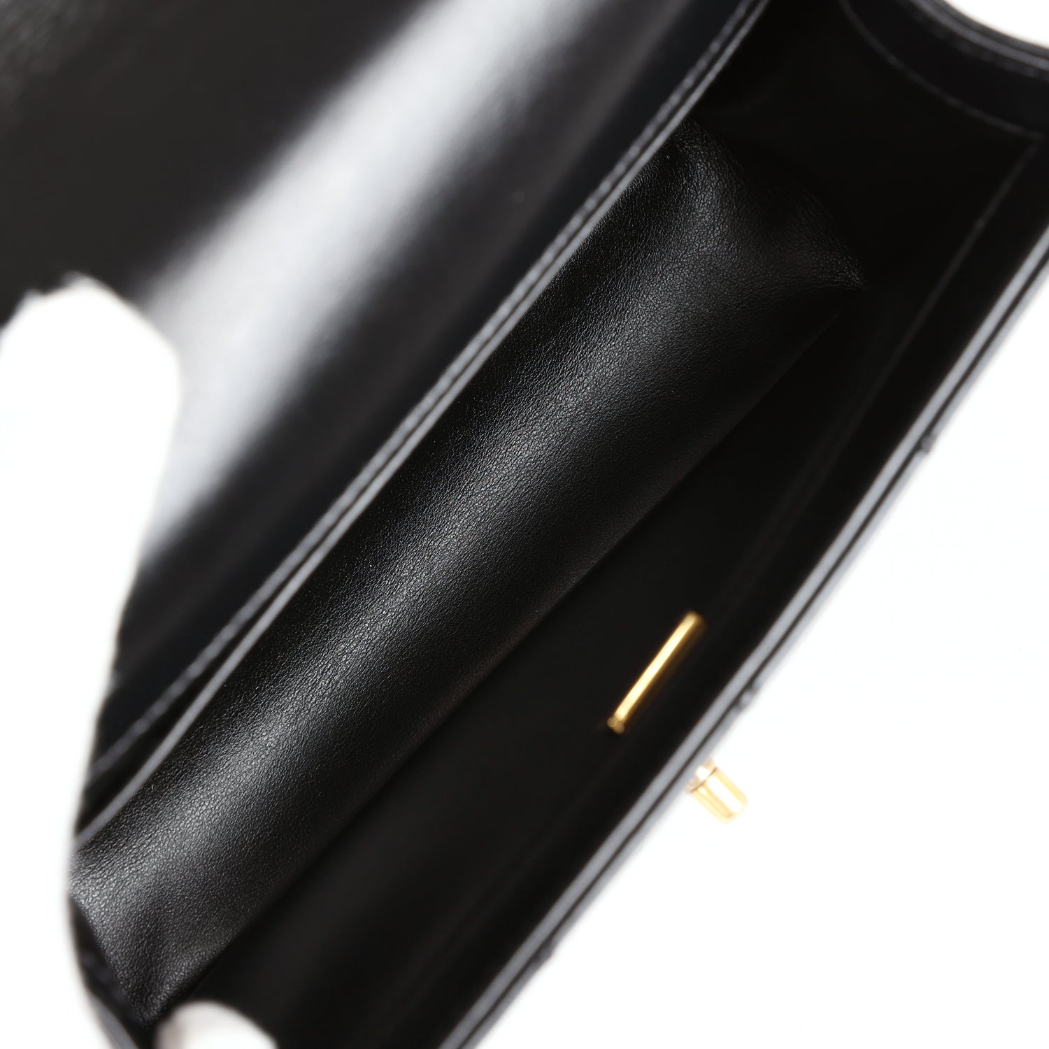 Chanel Small Perfect Fit Flap Black Shiny Calfskin Brushed Gold Hardware