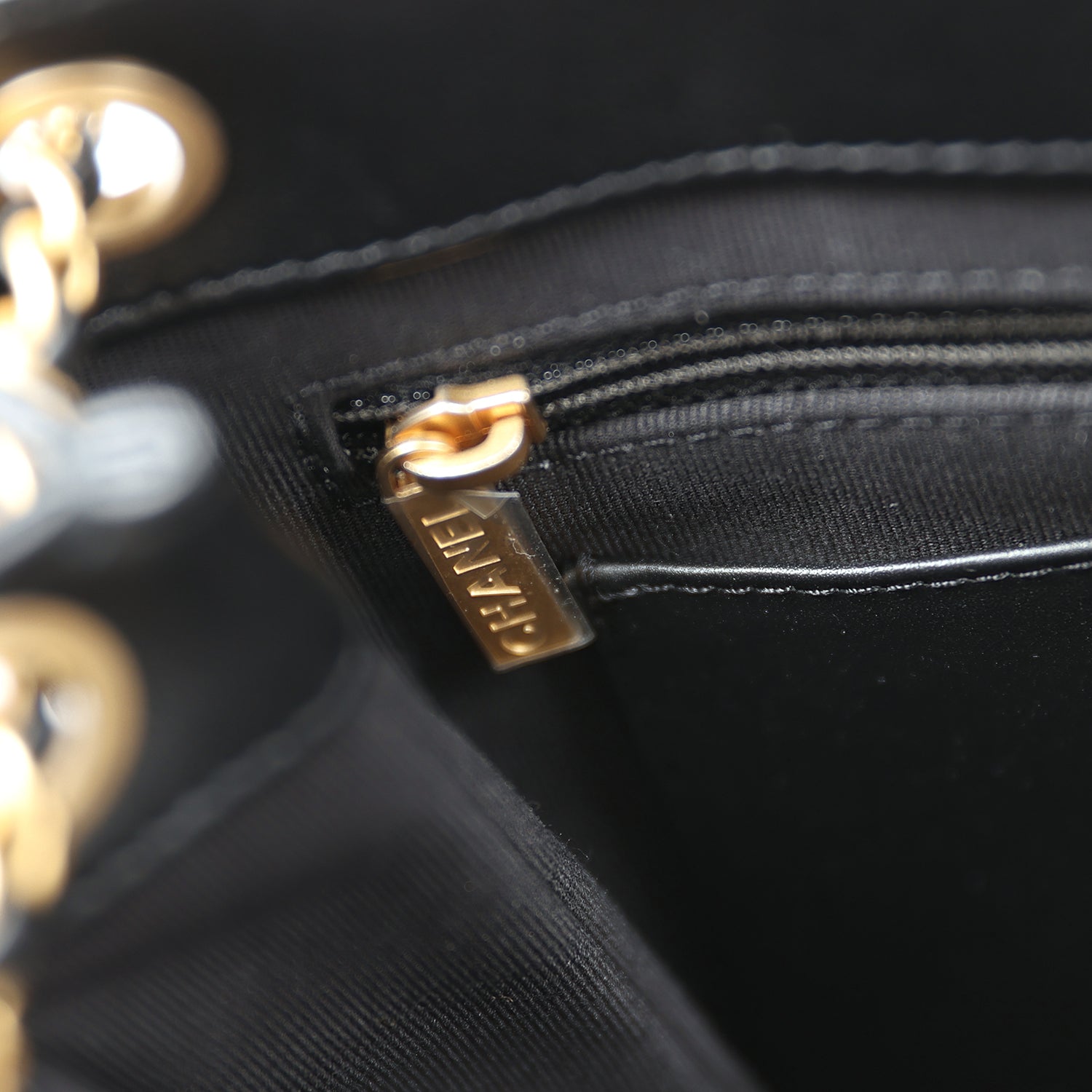 Chanel CC Small Shoulder Bag Black Lambskin Antique Gold Hardware