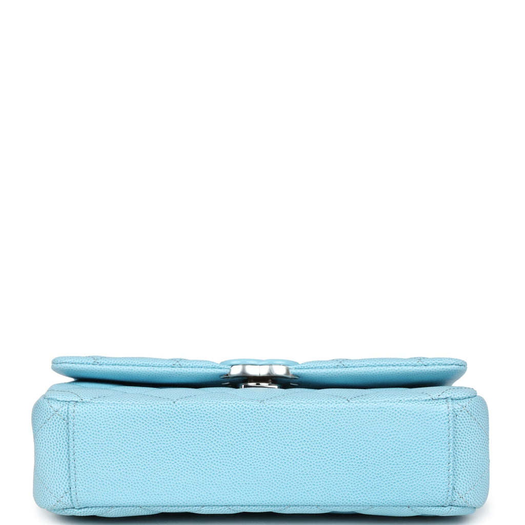 Chanel Mini Flap Bag Blue Ombre Caviar Lacquered Metal Hardware
