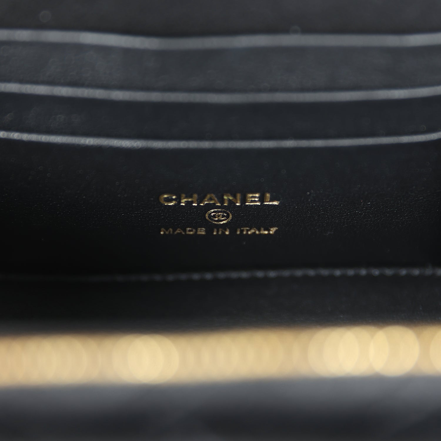Chanel Mini Pocket Vanity Top Handle Case Black Caviar Gold Hardware