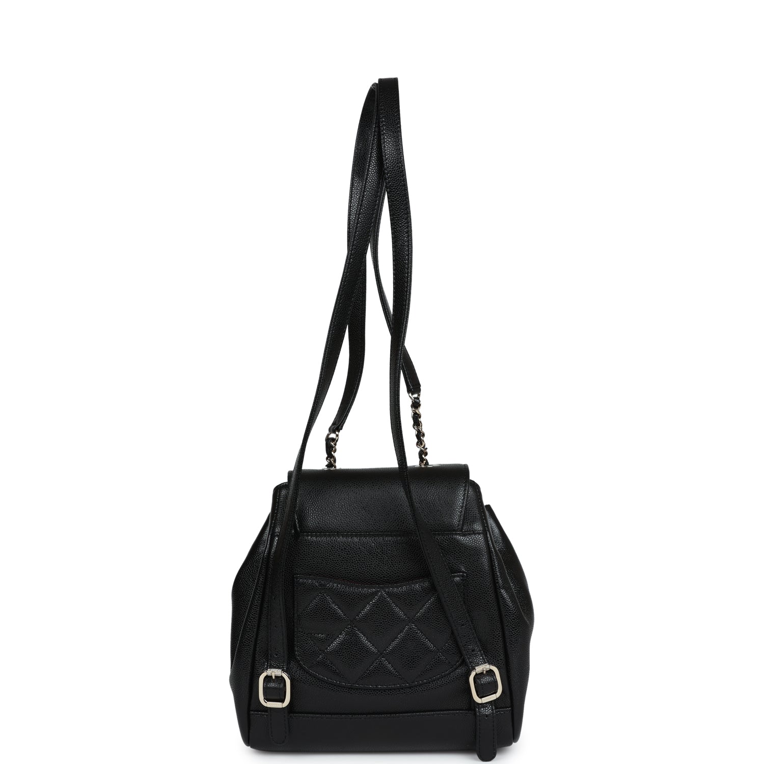 Chanel Small Business Affinity Backpack Black Caviar Light Gold Hardware