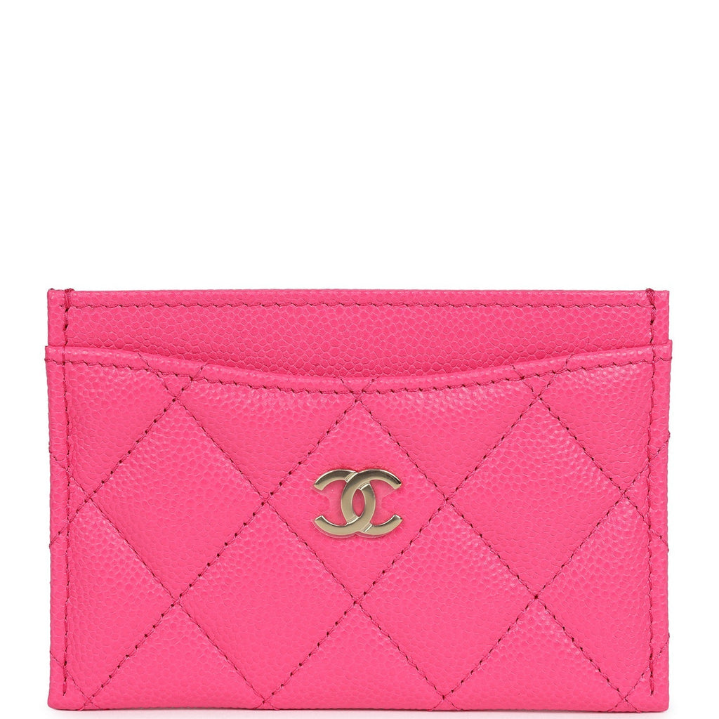 Chanel  Holder Wallet Hot Pink Gold Hardware