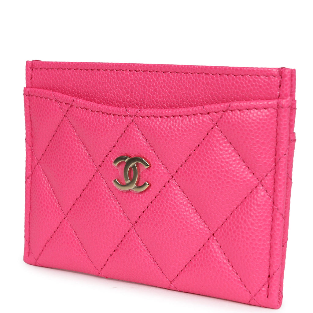 Chanel  Holder Wallet Hot Pink Gold Hardware