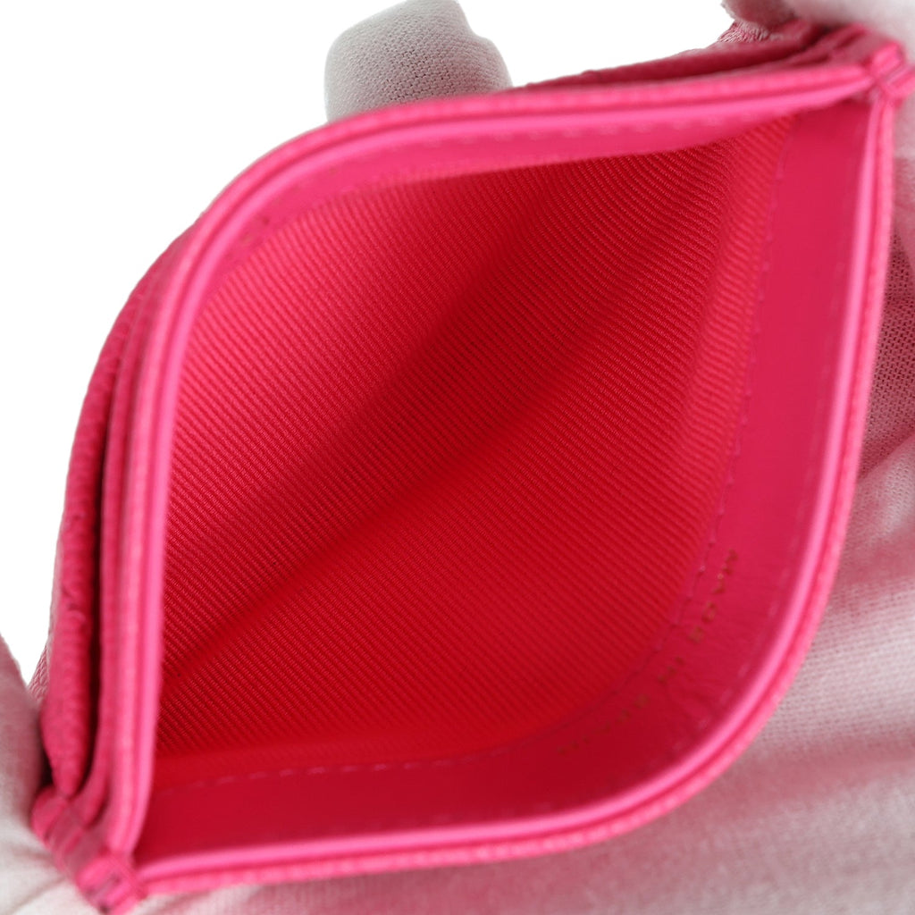 Chanel  Holder Wallet Hot Pink Gold Hardware