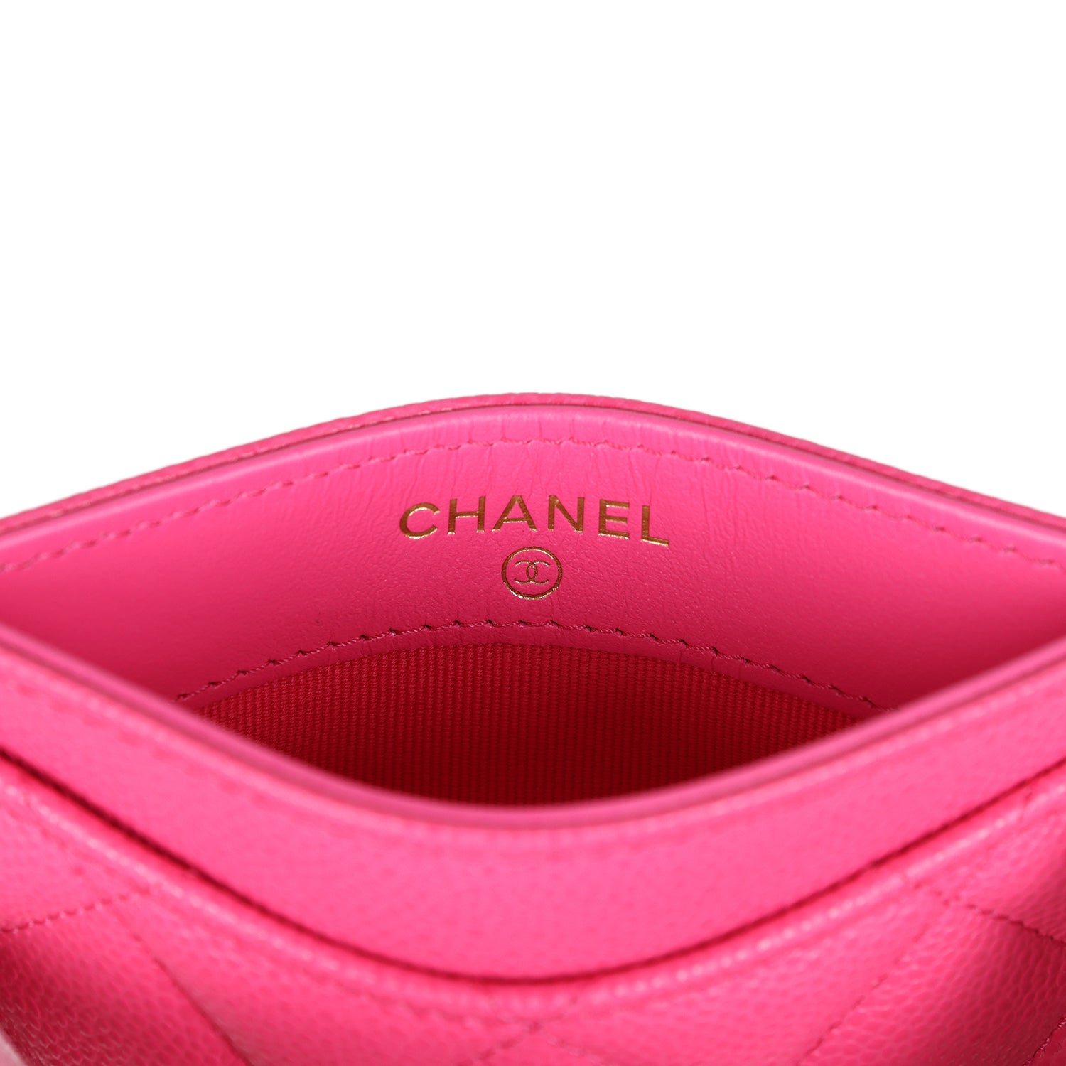 Chanel  Holder Wallet Hot Pink Gold Hardware