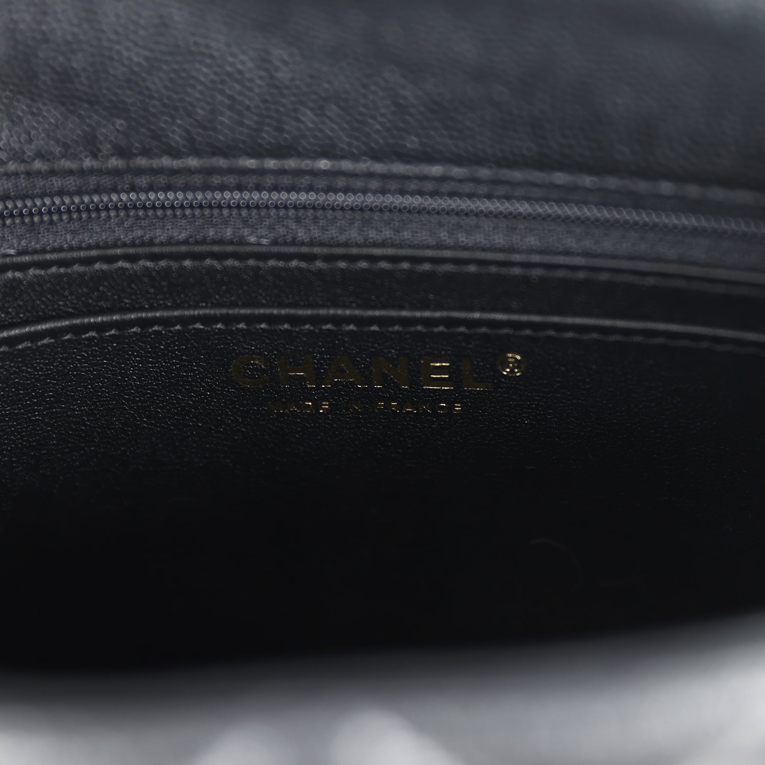Chanel Small Square Top Handle Flap Bag Black Caviar Light Gold Hardware