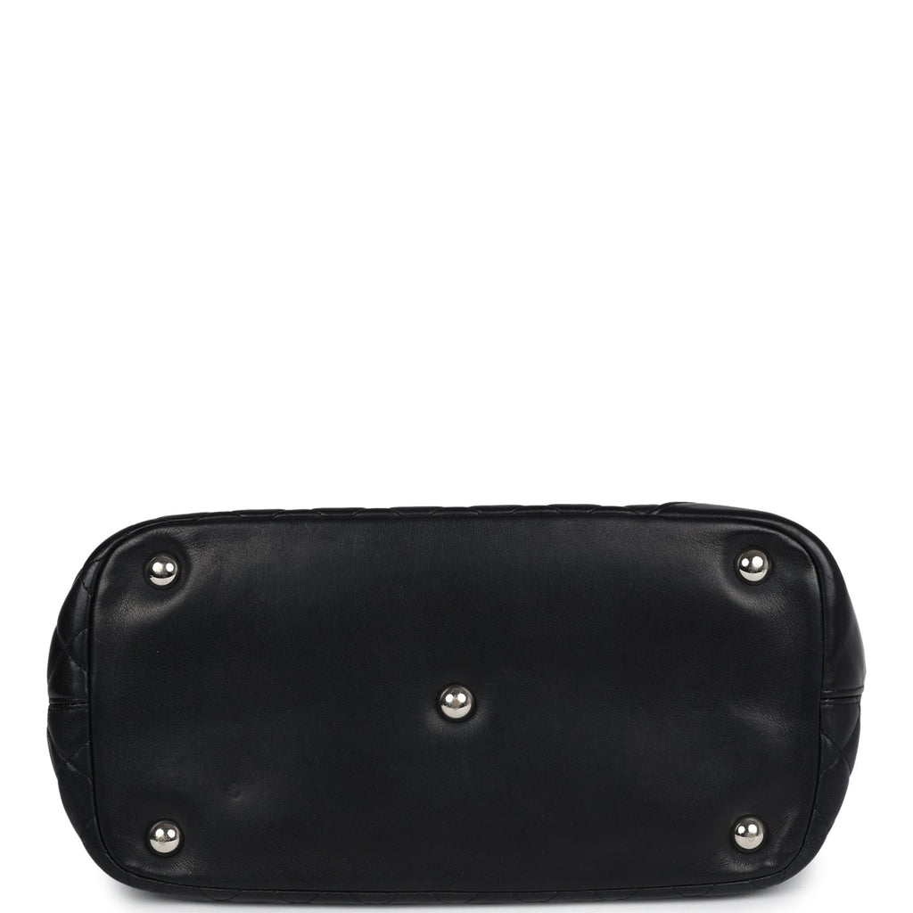 Chanel Large Cambon Ligne Tote Black Calfskin Silver Hardware