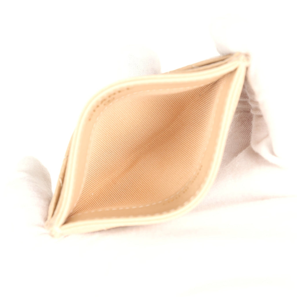 Chanel Classic  Holder Wallet Beige Caviar Gold Hardware