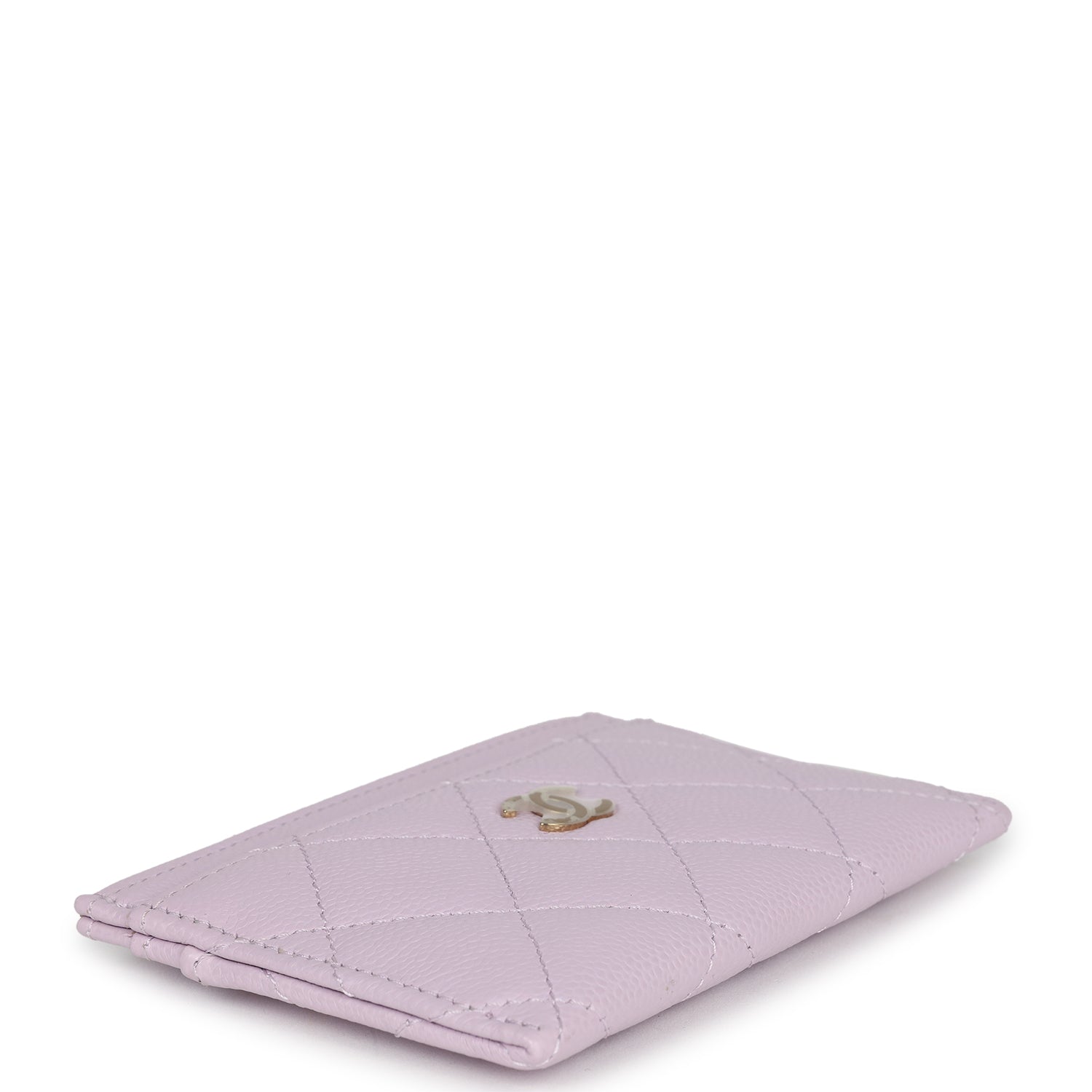 Chanel  Holder Wallet Lilac Caviar Gold Hardware