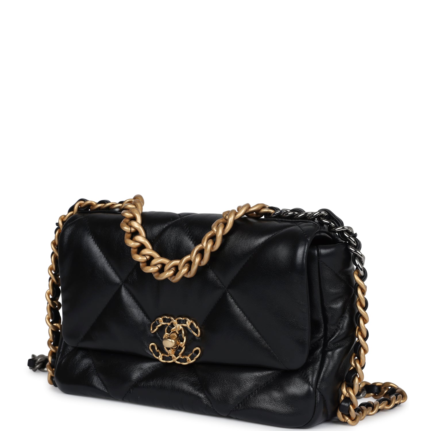 Chanel Medium 19 Flap Bag Black Lambskin Mixed Hardware