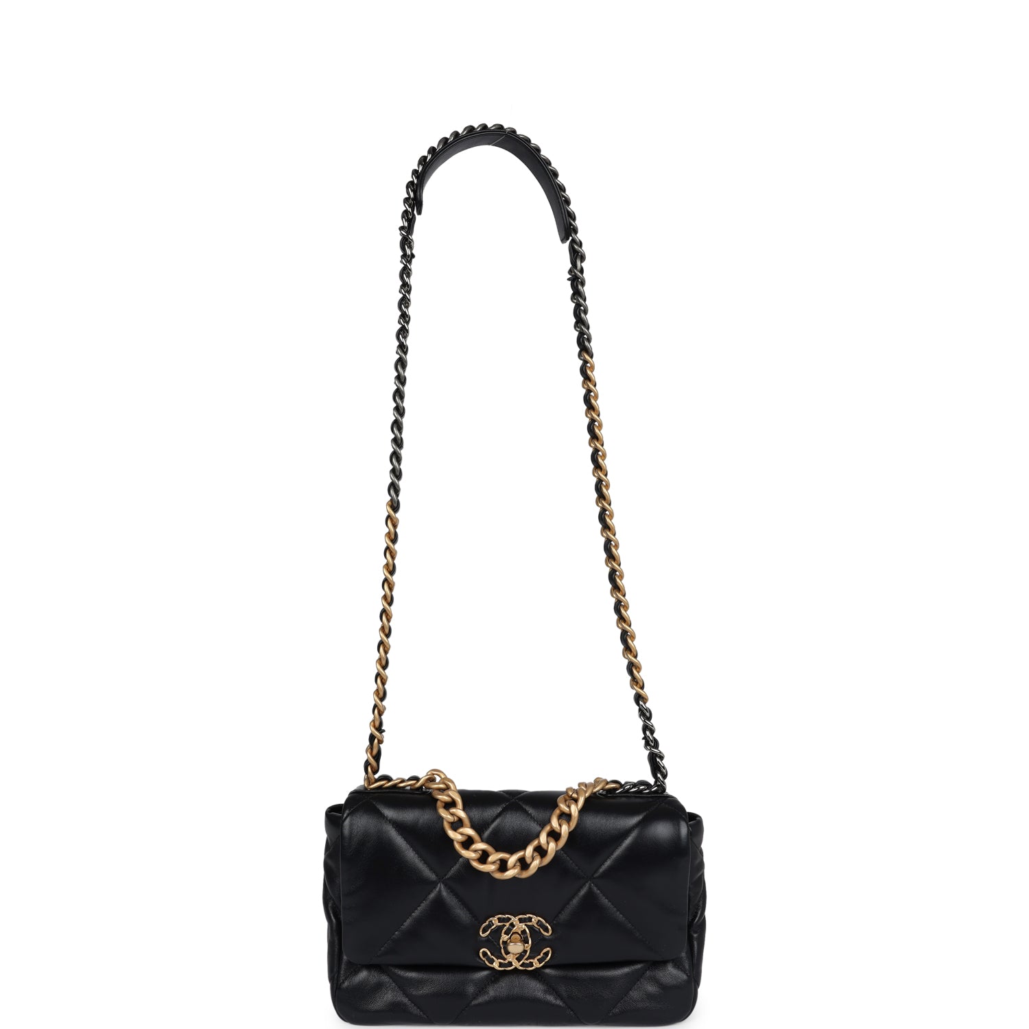 Chanel Medium 19 Flap Bag Black Lambskin Mixed Hardware