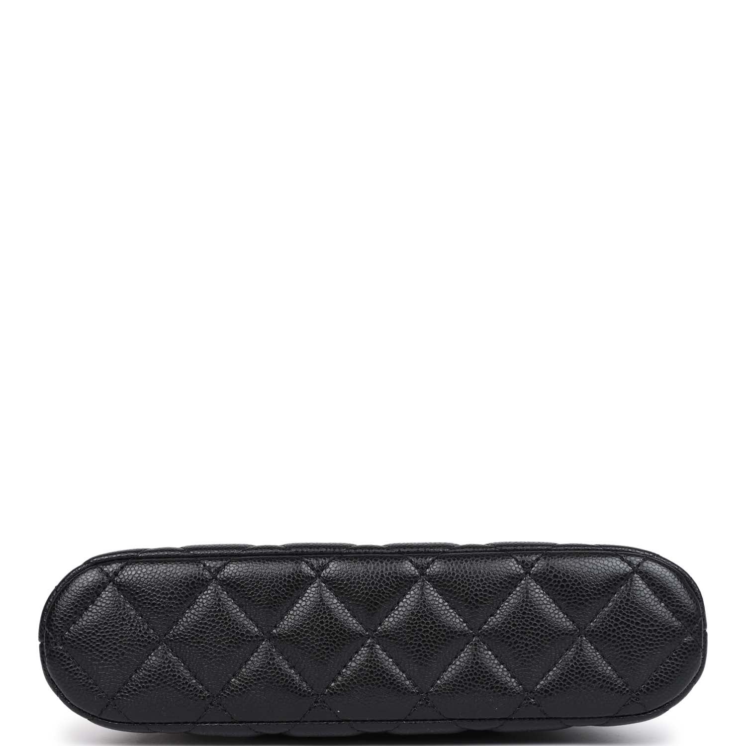 Chanel Small Clutch with Chain Crossbody Bag Black Caviar Light Gold Hardware