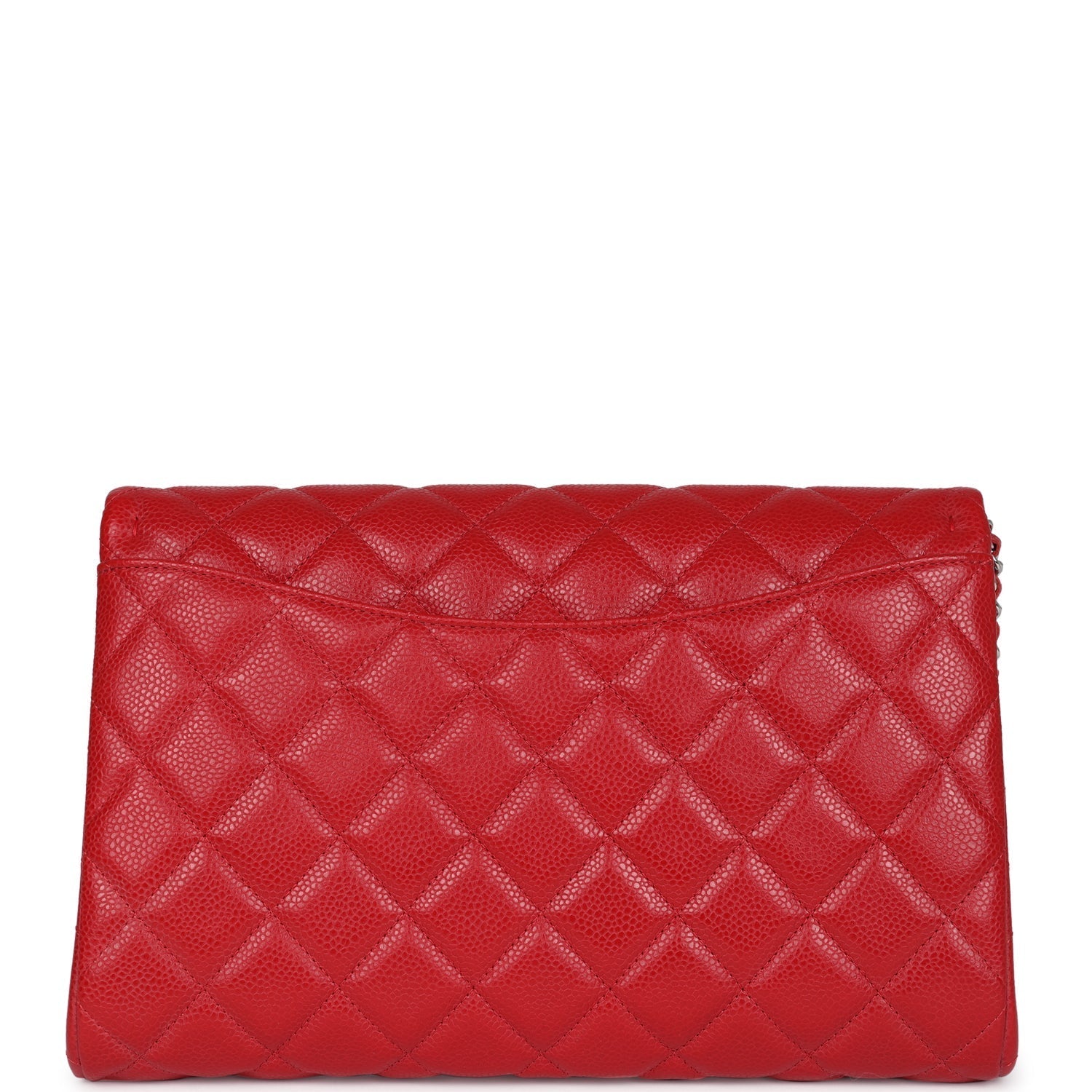 Chanel Clutch with Chain Bag Red Caviar Silver Hardware - Remaining Balance