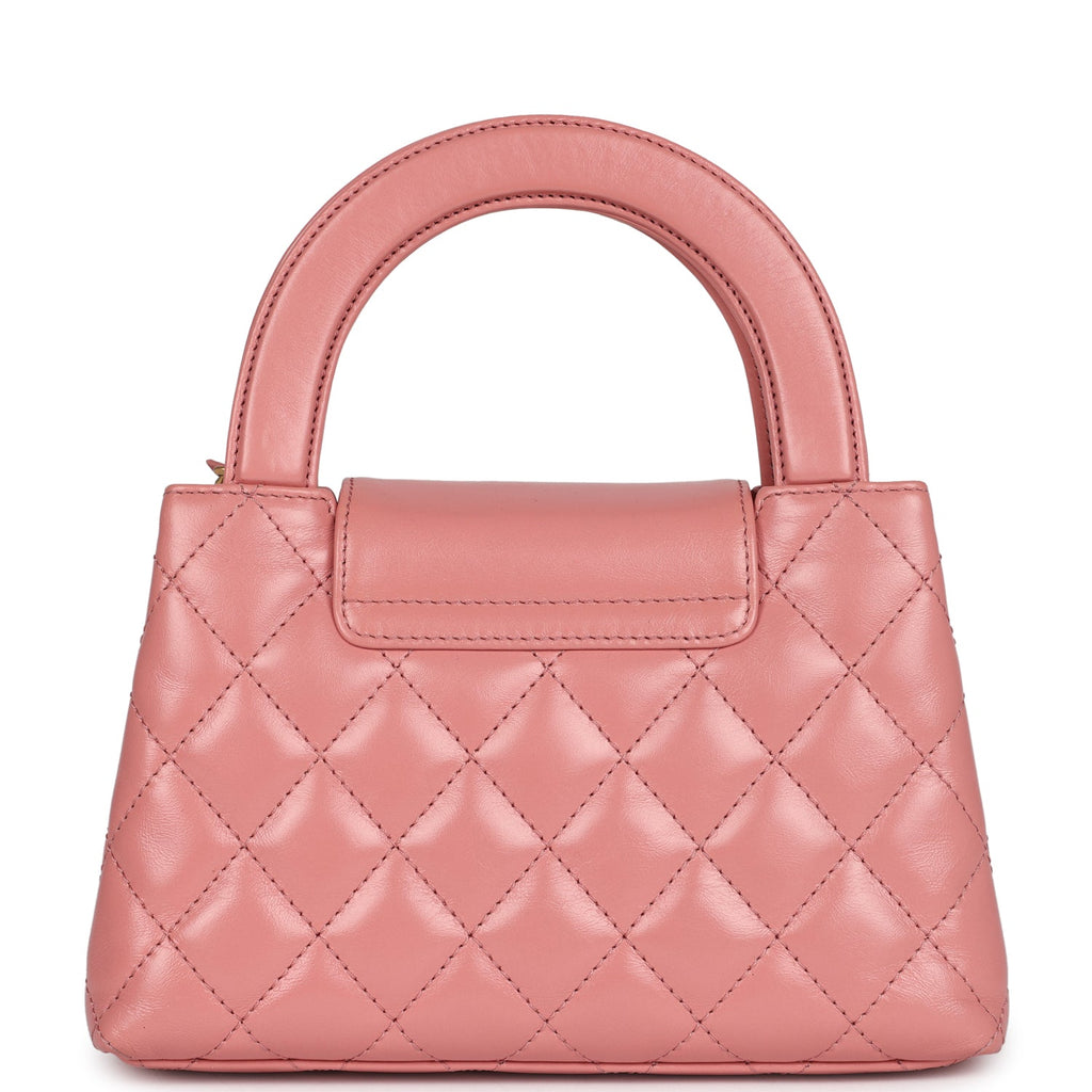 Chanel Small Kelly Shopper Pink Shiny Aged Calfskin Brushed Gold Hardware