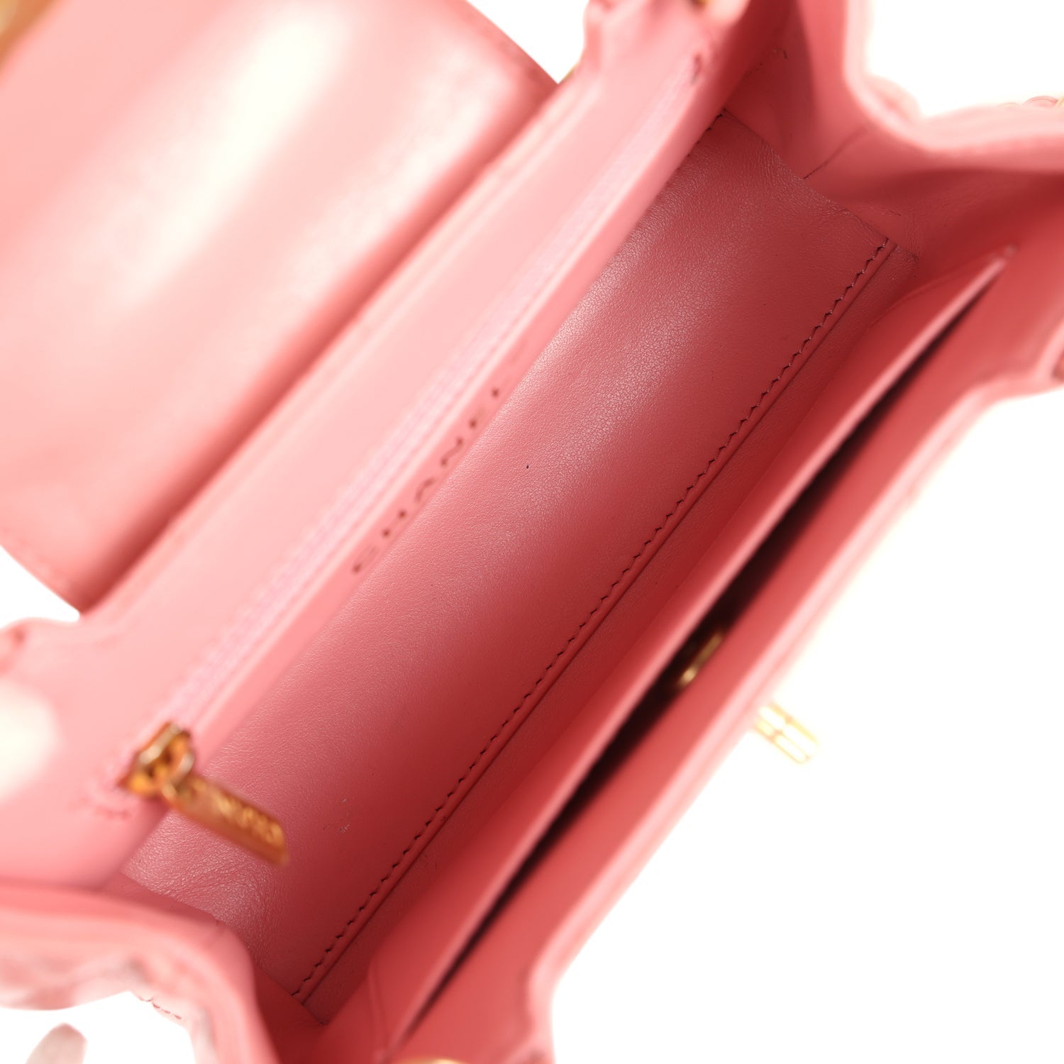 Chanel Small Kelly Shopper Pink Shiny Aged Calfskin Brushed Gold Hardware