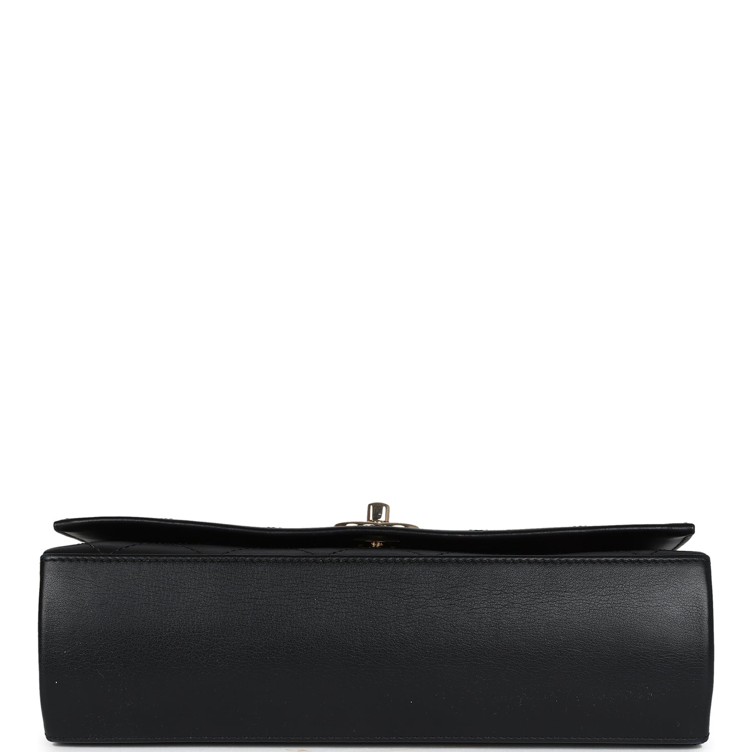 Chanel Flap Bag Black Calfskin Light Gold Hardware