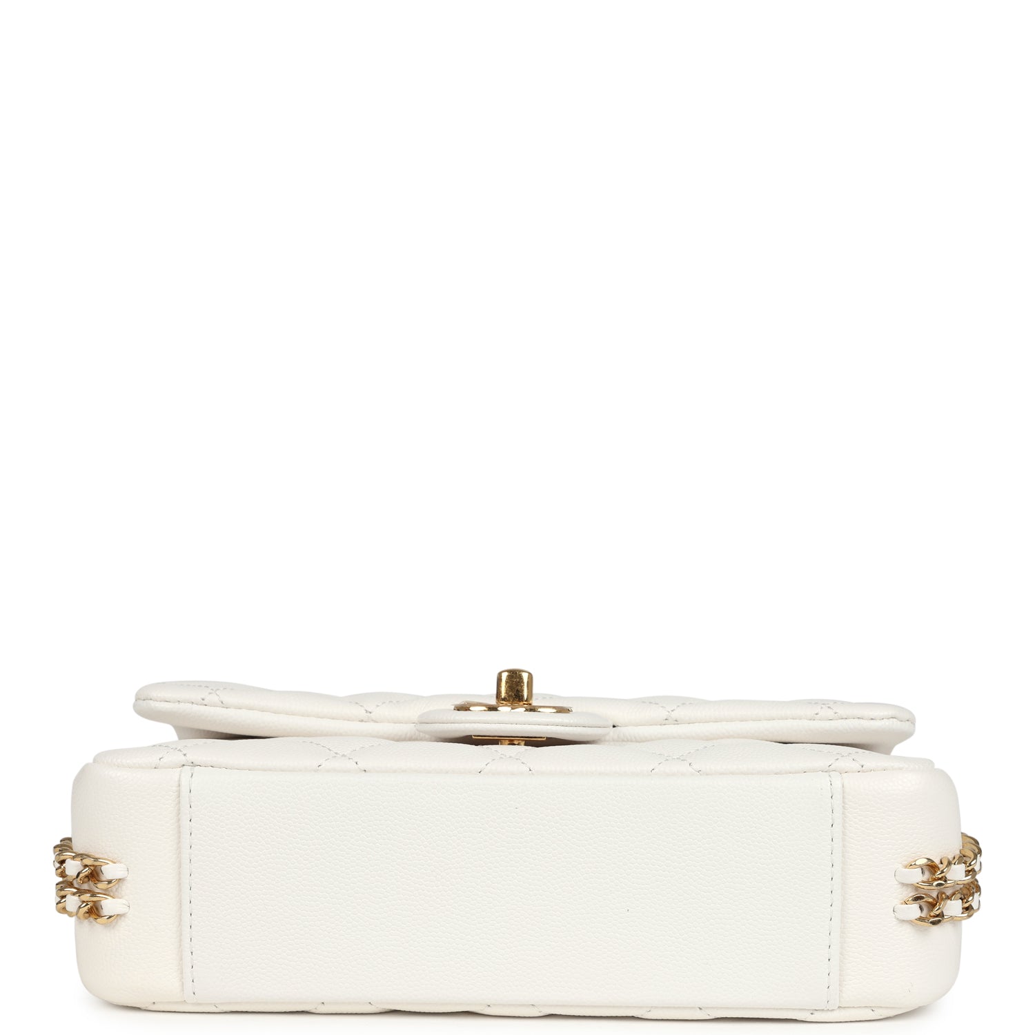 Chanel Mini CC You Flap Bag White Caviar Gold Hardware