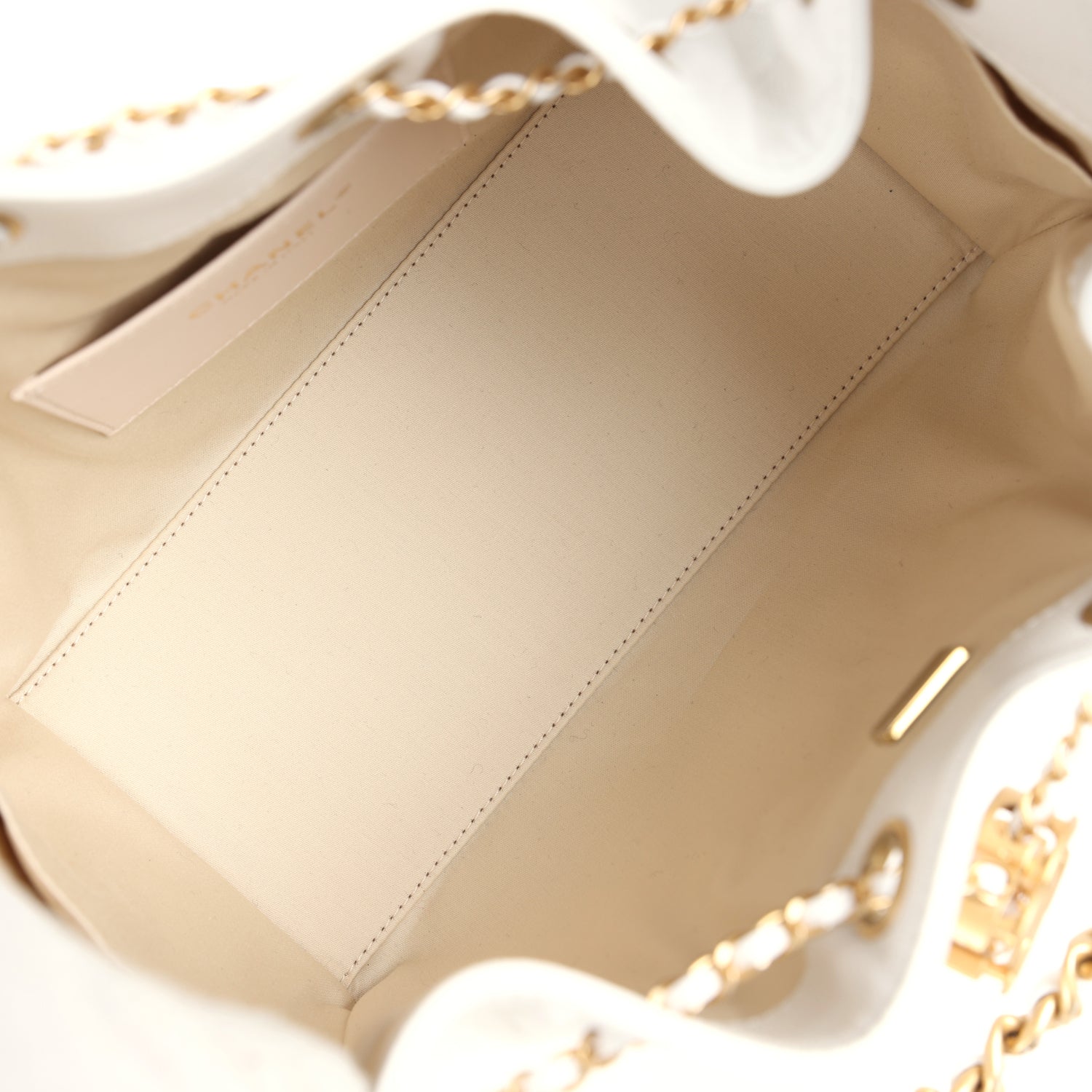 Chanel Small 25 Hobo Bag White Caviar Antique Gold Hardware