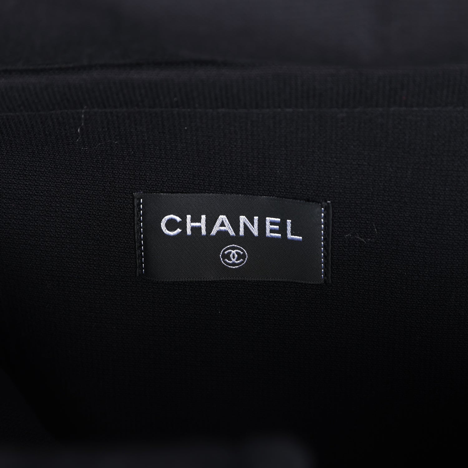 Chanel Coco Beach Tote Black Terry Cloth with Towel