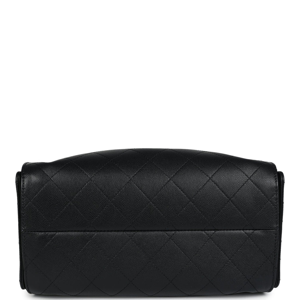 Chanel Small 25 Hobo Bag Black Caviar Antique Gold Hardware