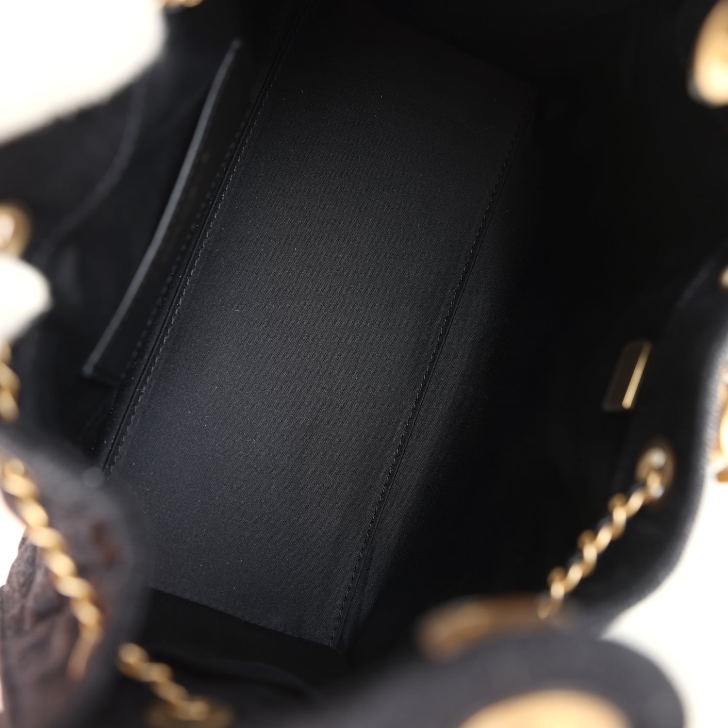 Chanel Small 25 Hobo Bag Black Washed Denim Antique Gold Hardware