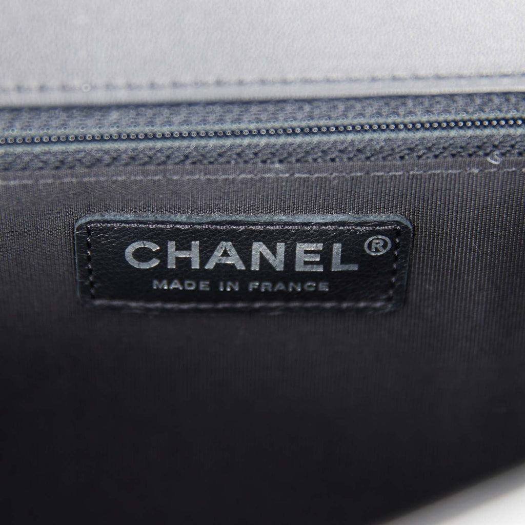 Chanel New Medium Boy Bag SO Black Calfskin Black Hardware