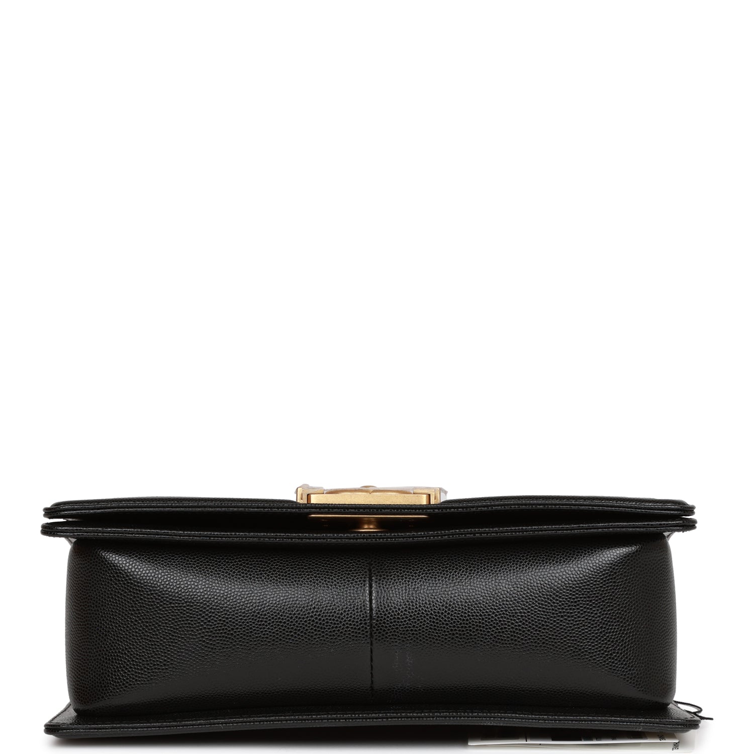 Chanel Medium Boy Bag Black Caviar Antique Gold Hardware