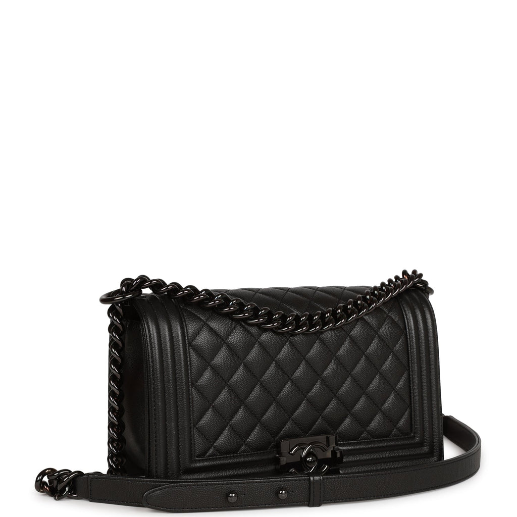 Chanel Medium Boy Bag SO Black Caviar Black Hardware