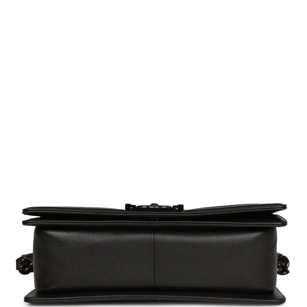 Chanel Medium Boy Bag SO Black Caviar Black Hardware