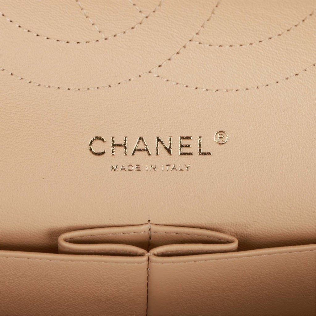 Chanel Jumbo Classic Double Flap Bag Beige Clair Caviar Gold Hardware