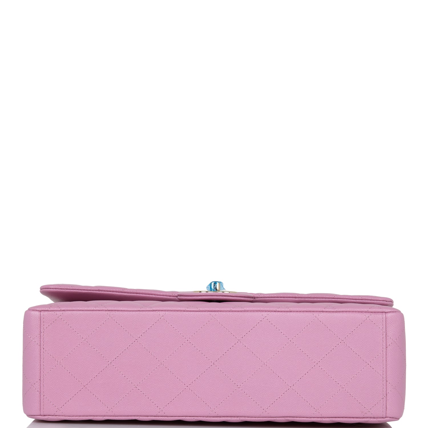 Chanel Maxi Classic Double Flap Bag Dark Pink Caviar Light Gold Hardware