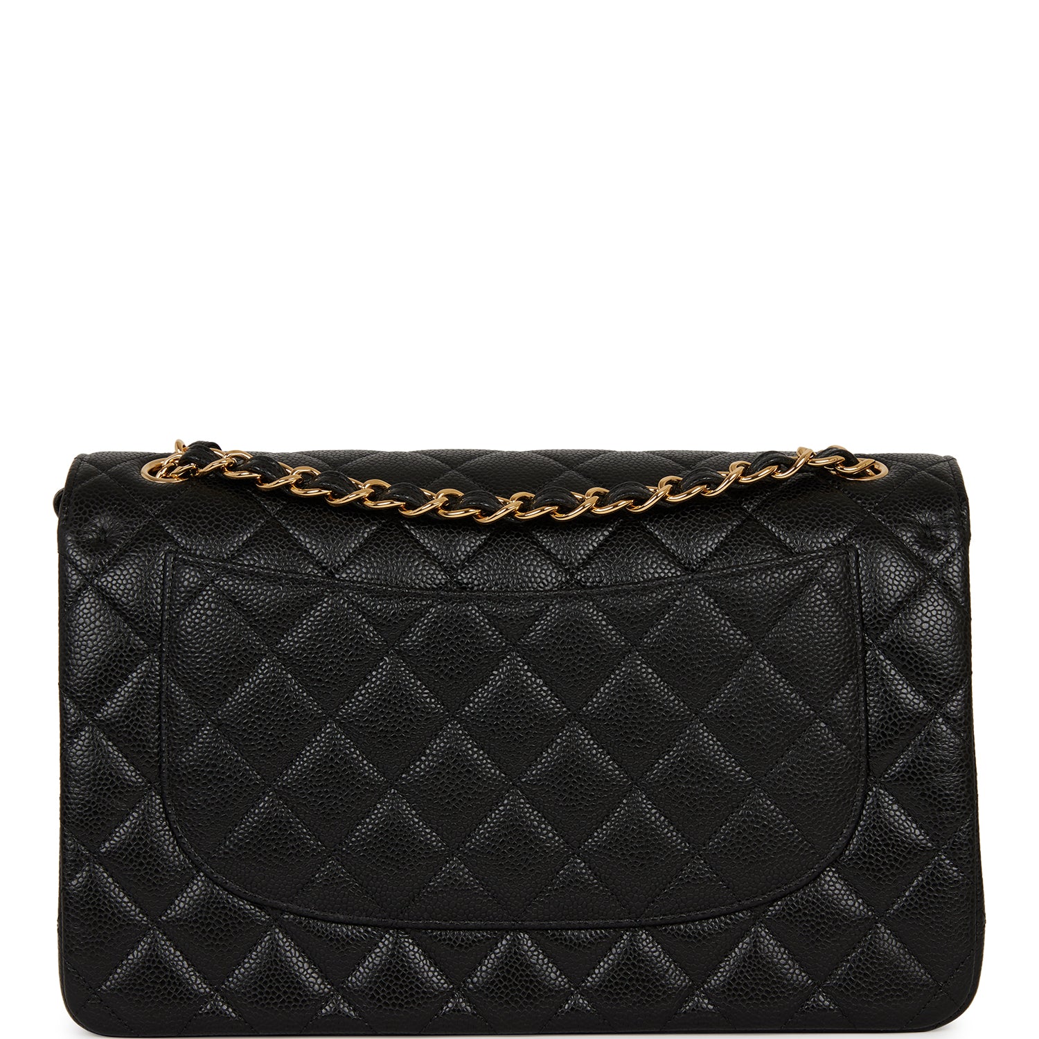 Chanel Jumbo Classic Double Flap Bag Black Caviar Gold Hardware