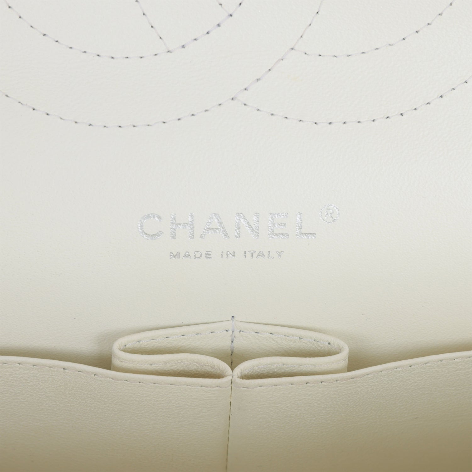 Chanel Jumbo Classic Double Flap Bag White Caviar Silver Hardware