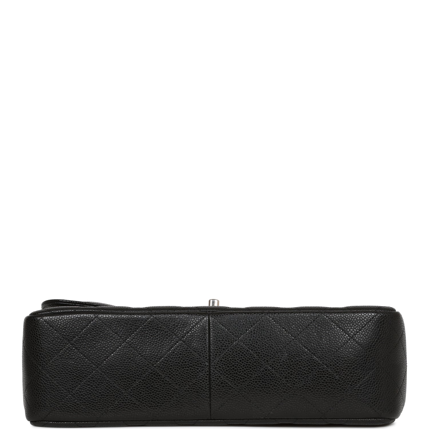 Chanel Jumbo Classic Double Flap Bag Black Caviar Silver Hardware