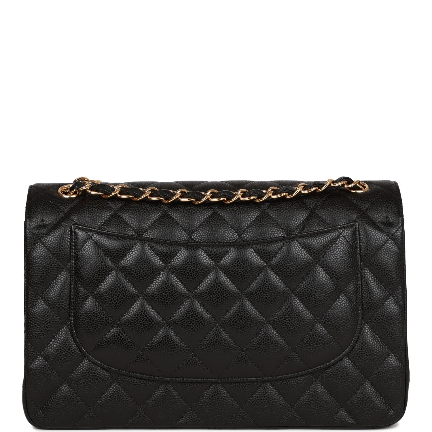 Chanel Jumbo Classic Double Flap Bag Black Caviar Gold Hardware