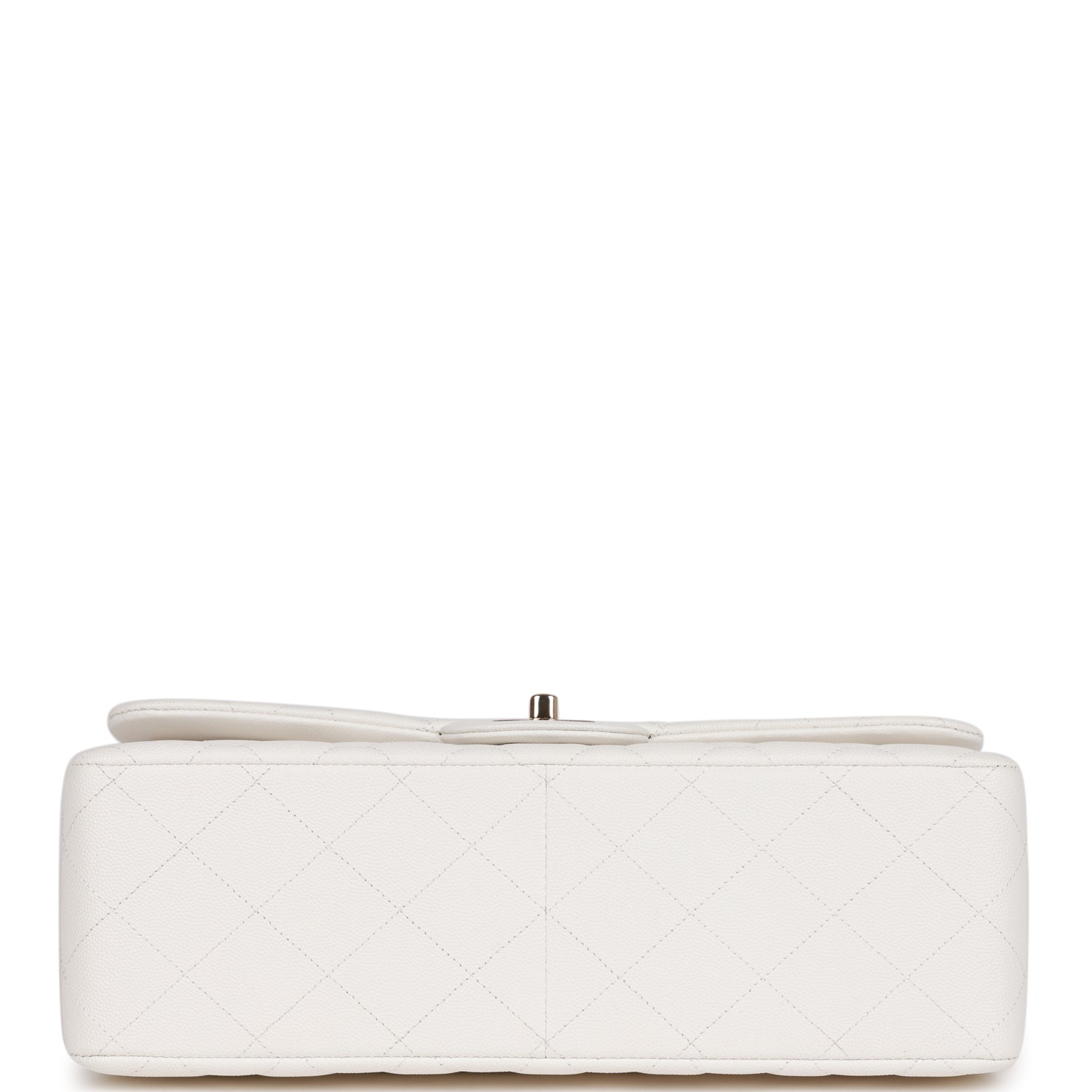 Chanel Jumbo Classic Double Flap Bag White Caviar Gold Hardware
