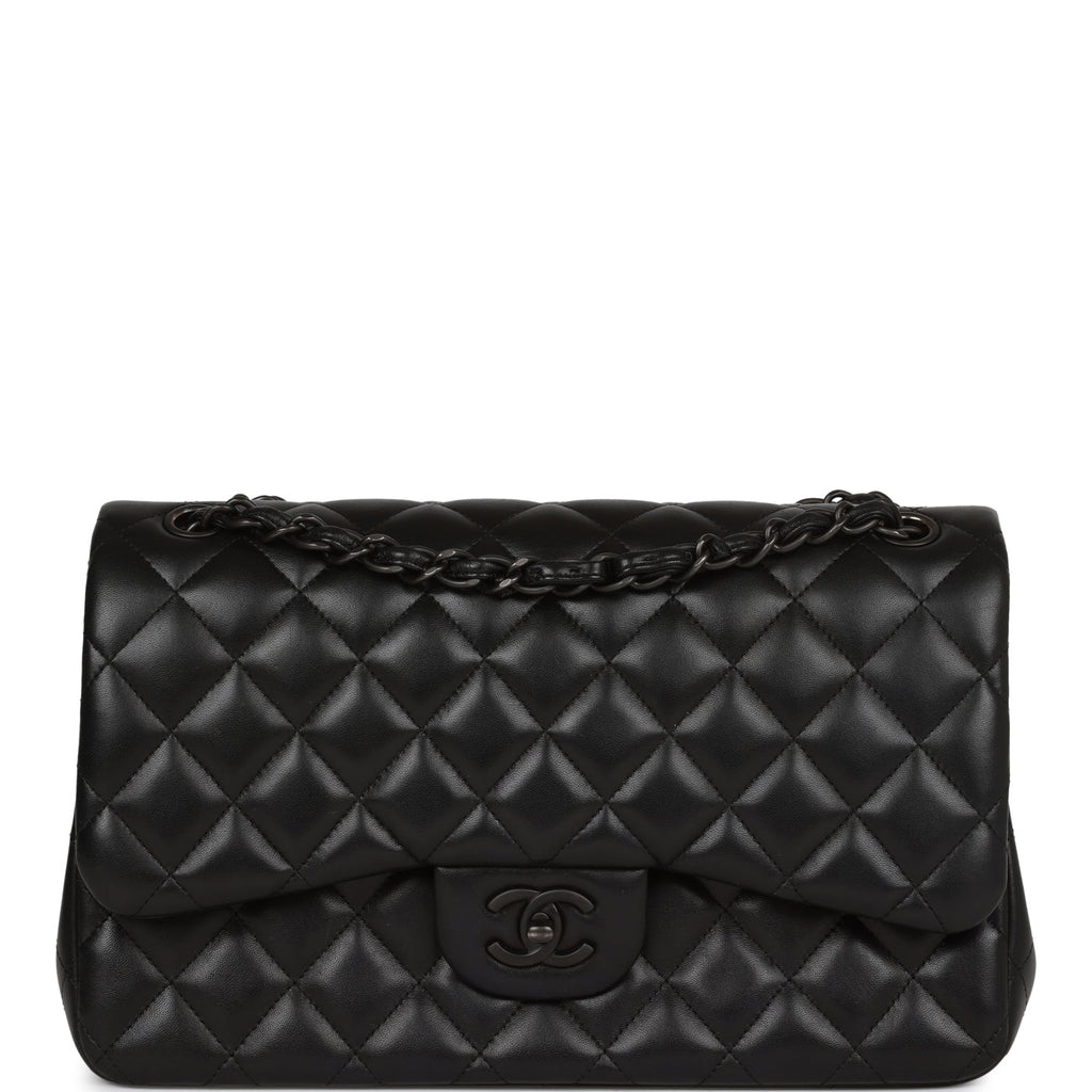 Chanel Jumbo Classic Double Flap Bag SO Black Lambskin Black Hardware