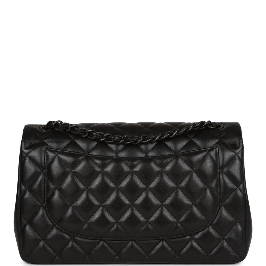 Chanel Jumbo Classic Double Flap Bag SO Black Lambskin Black Hardware