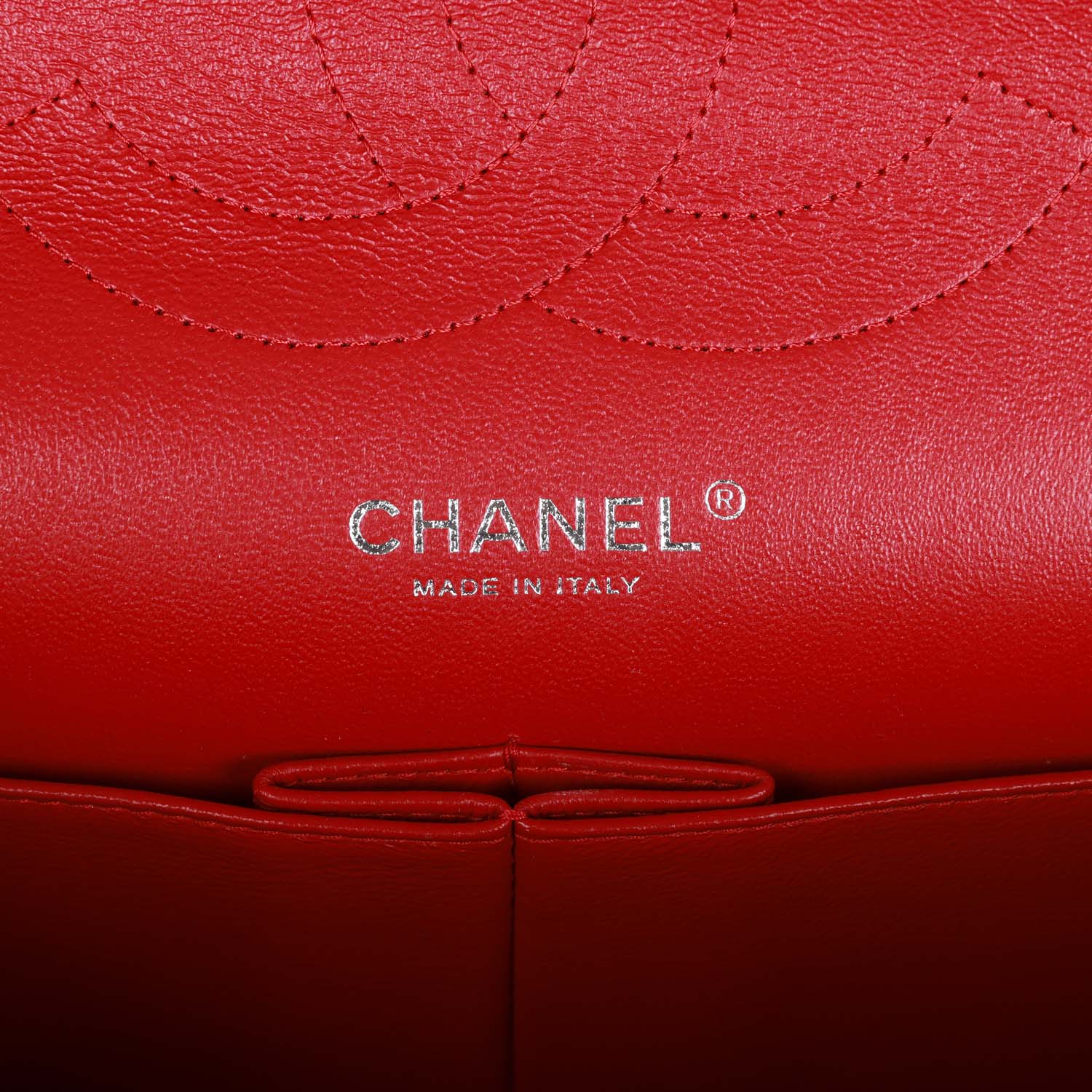 Chanel Jumbo Classic Double Flap Bag Metallic Red Caviar Silver Hardware